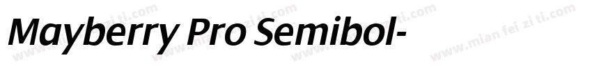 Mayberry Pro Semibol字体转换
